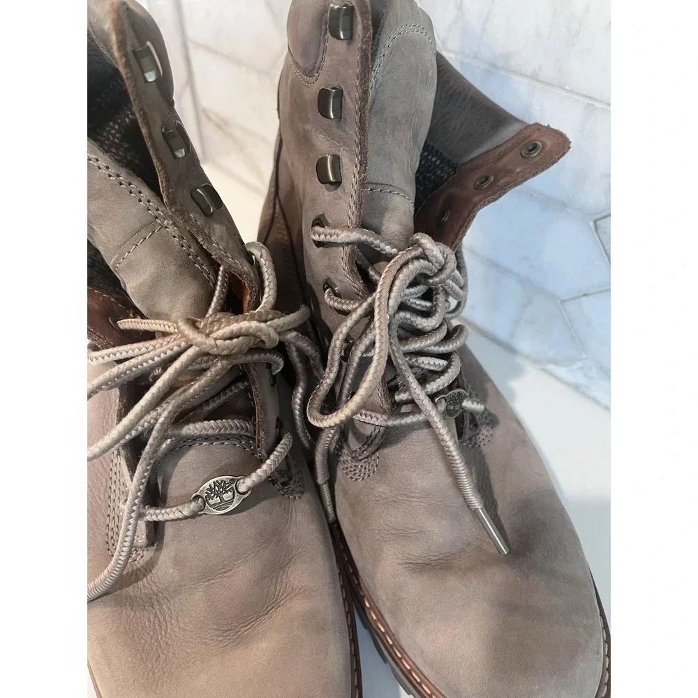 TIMBERLAND Courmayeur Valley 6 Inch Taupe Nubuck Waterproof Boots sz 11‎ Womens
